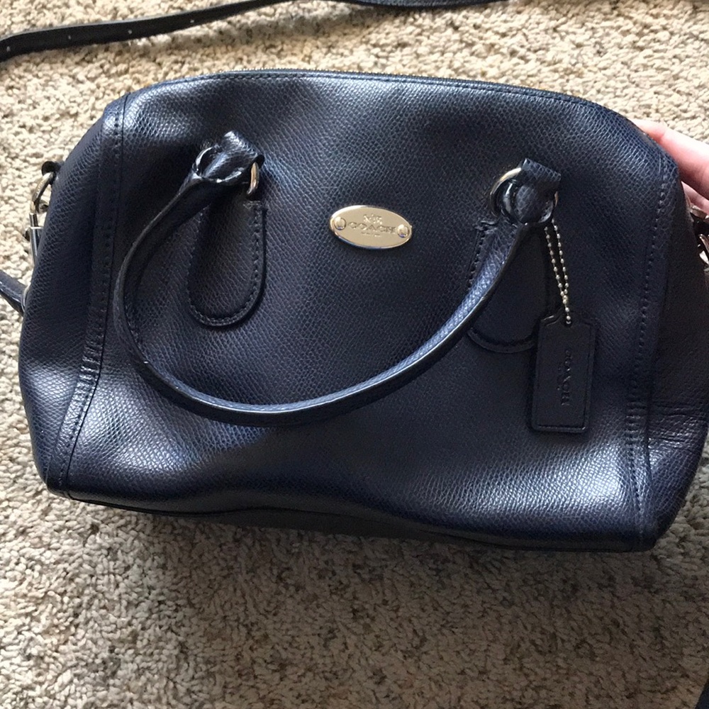 Navy Coach Across the Body Purse